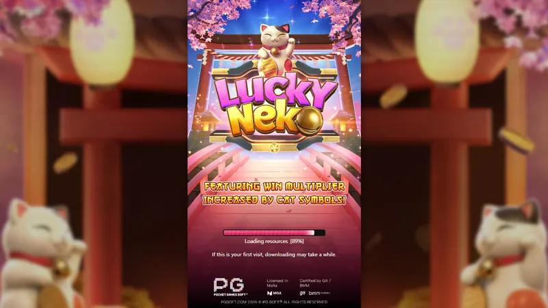 Lucky Neko slot by PG Soft – game screen Lucky Neko slot by PG Soft – game screen